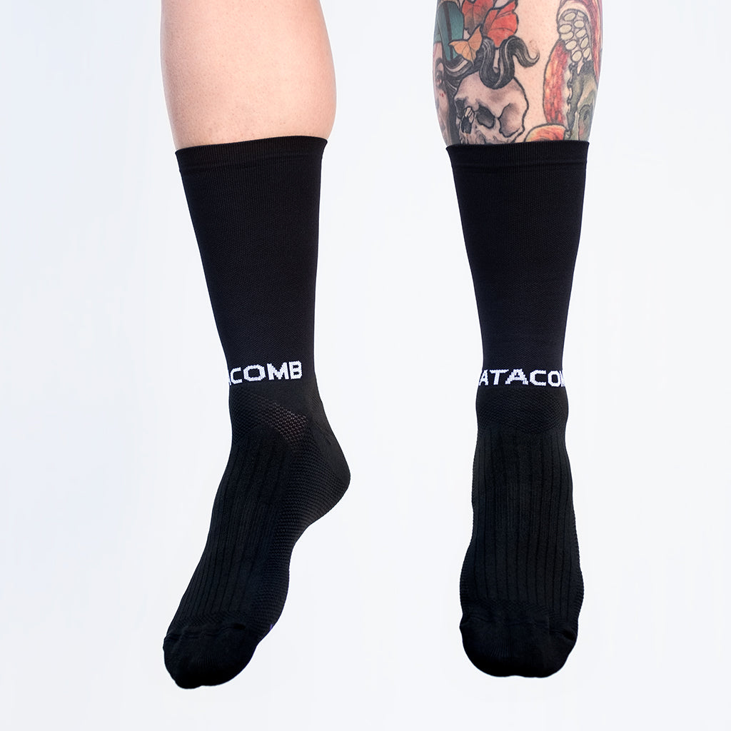 Catacomb Cycling Everyday Sock shown from the front angle